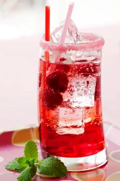 Raspberry soda Stock Photos