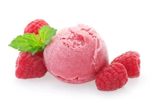 Raspberry Sorbet Stock Photos