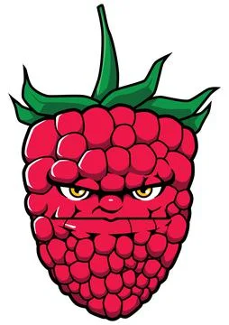 Raspberry Superhero Mascot Stockillustratie