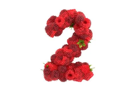 Raspberry symbol 2 on white background Stock Illustration
