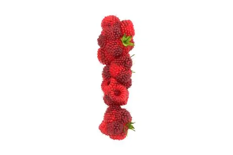 Raspberry symbol ! on white background Stock Illustration
