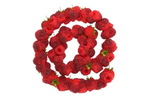 Raspberry symbol on white background Stock Illustration