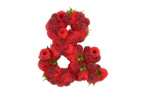 Raspberry symbol on white background Stock Illustration