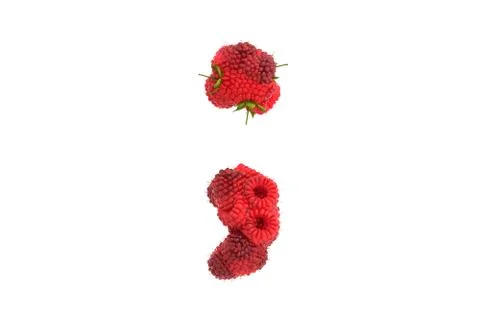 Raspberry symbol ; on white background Stock Illustration