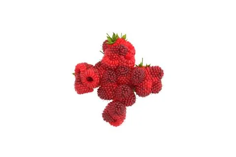 Raspberry symbol + on white background Stock Illustration