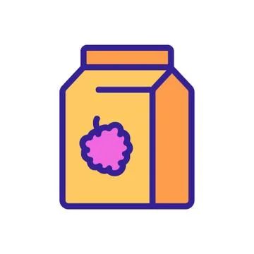 Raspberry syrup icon vector. Isolated contour symbol illustration Illustrazione stock