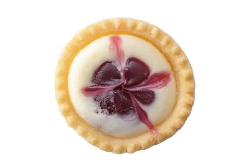 Raspberry tart isolated on white background. Stock Photos