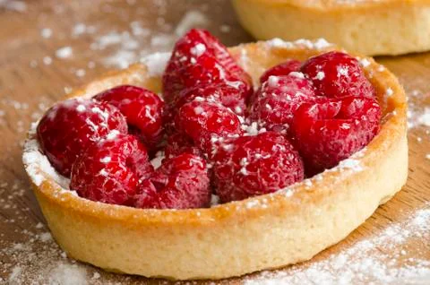 Raspberry tarts Stock Photos