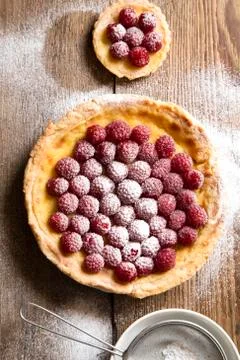 Raspberry tarts Stock Photos