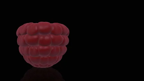 Raspberry turns on itself animation Stock Footage 238557000