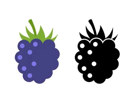 Raspberry vector icon illustration. Flat berry sweet healthy organic fruit Illustrazione stock