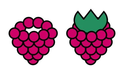 Raspberry, vector. Stock Illustration