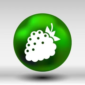 Raspberry vector logo template. Abstract design concept Illustrazione stock