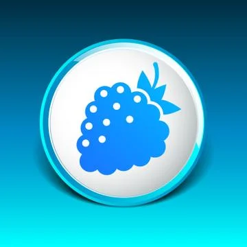 Raspberry vector logo template. Abstract design concept Stock Illustration