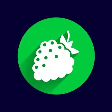 Raspberry vector logo template. Abstract design concept Illustrazione stock