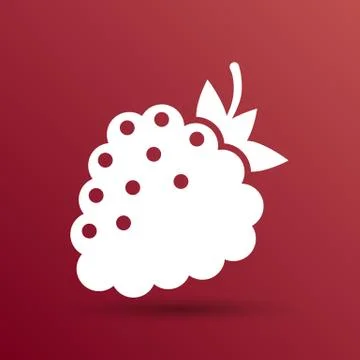Raspberry vector logo template. Abstract design concept 스톡 일러스트