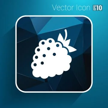 Raspberry vector logo template. Abstract design concept Stock Illustration