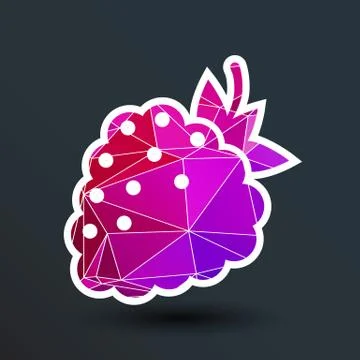 Raspberry vector logo template. Abstract design concept イラスト素材