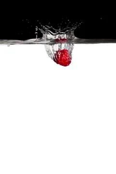 Raspberry in water Stock Photos