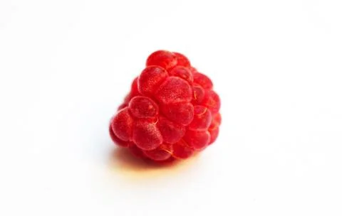 Raspberry on white background macro Foto stock