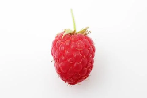Raspberry on white background macro Stock Photos