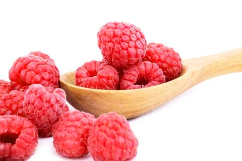 Raspberry  on white background Stock Photos