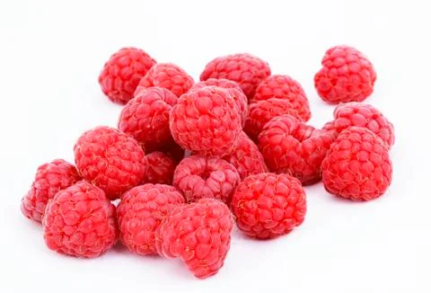 Raspberry  on white background Stock Photos