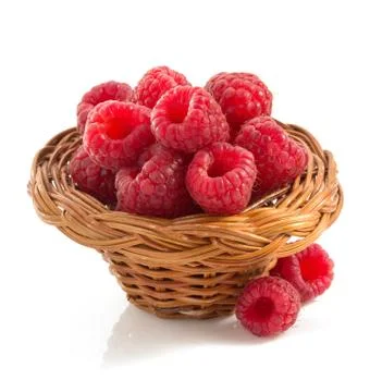 Raspberry  on white background Stock Photos