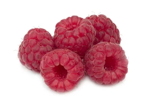 Raspberry on white background. Stock Photos
