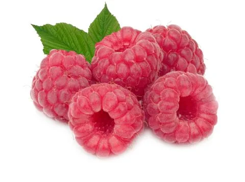 Raspberry on white background. Stock Photos