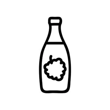Raspberry wine icon vector. Isolated contour symbol illustration Illustrazione stock