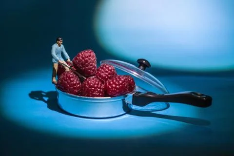 Raspberry worker Stock Photos