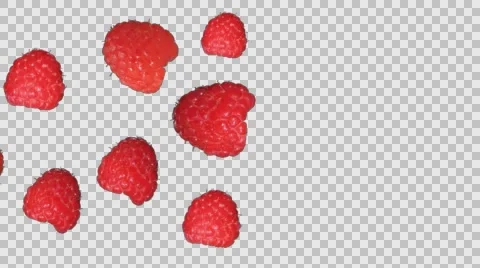 Raspberryes transition from left to right alpha Video stock 62896683