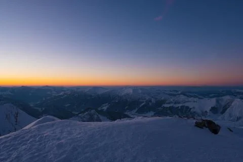 Rasset in the mountains. The first rays of the sun. Stock Photos