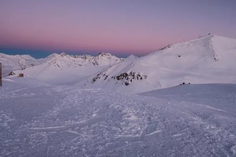 Rasset in the mountains. The first rays of the sun Stock Photos