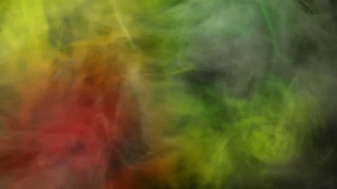 Rasta Color Smoke Background Stock Footage