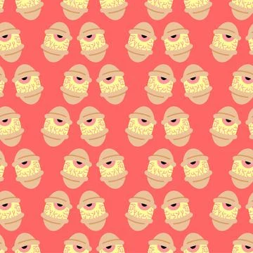 Rasta eyes pattern seamless. trippy eye. addict with red eyes background. Tir Stock Illustration