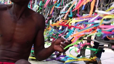 Rasta man Having Fun with His Dreadlocks Stock Footage 80656417