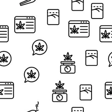 Rasta Shop Vector Seamless Pattern Stock Illustration