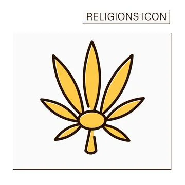 Rastafari color icon Stock Illustration