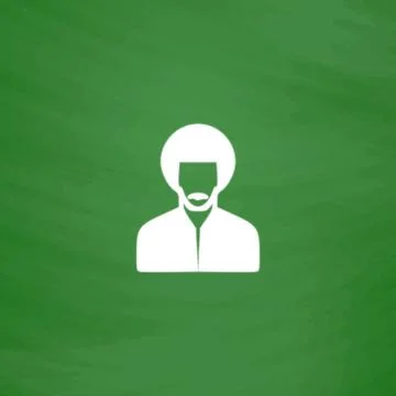 Rastafarian man flat icon Illustrazione stock