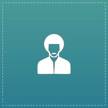Rastafarian man flat icon Illustrazione stock