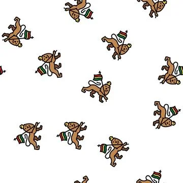 Rastafarianism religion vector seamless pattern Stock Illustration