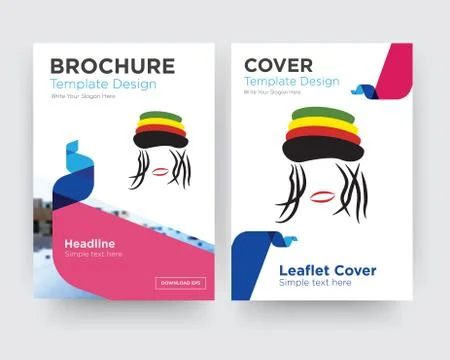 Rastaman brochure flyer design template Free Stock Illustration