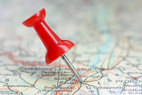 Rastatt, Germany pin on map Stock Photos