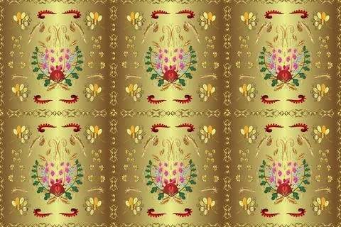 Raster. Abstract background with islamic ornament, arabic geometric texture. Lin 스톡 일러스트