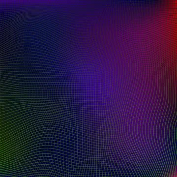 Raster abstract glowing wave lines on colored background. Striped lines textu Stock Photos