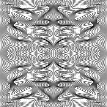 Raster abstract lines pattern. Waves background 스톡 일러스트