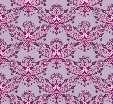 Raster abstract seamless pattern. Ethnic ornamental background Illustrazione stock
