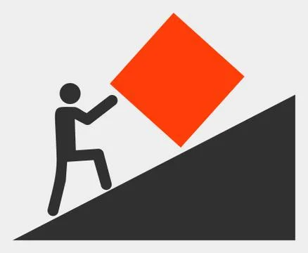 Raster Absurd Work Icon on White Background Stock Illustration